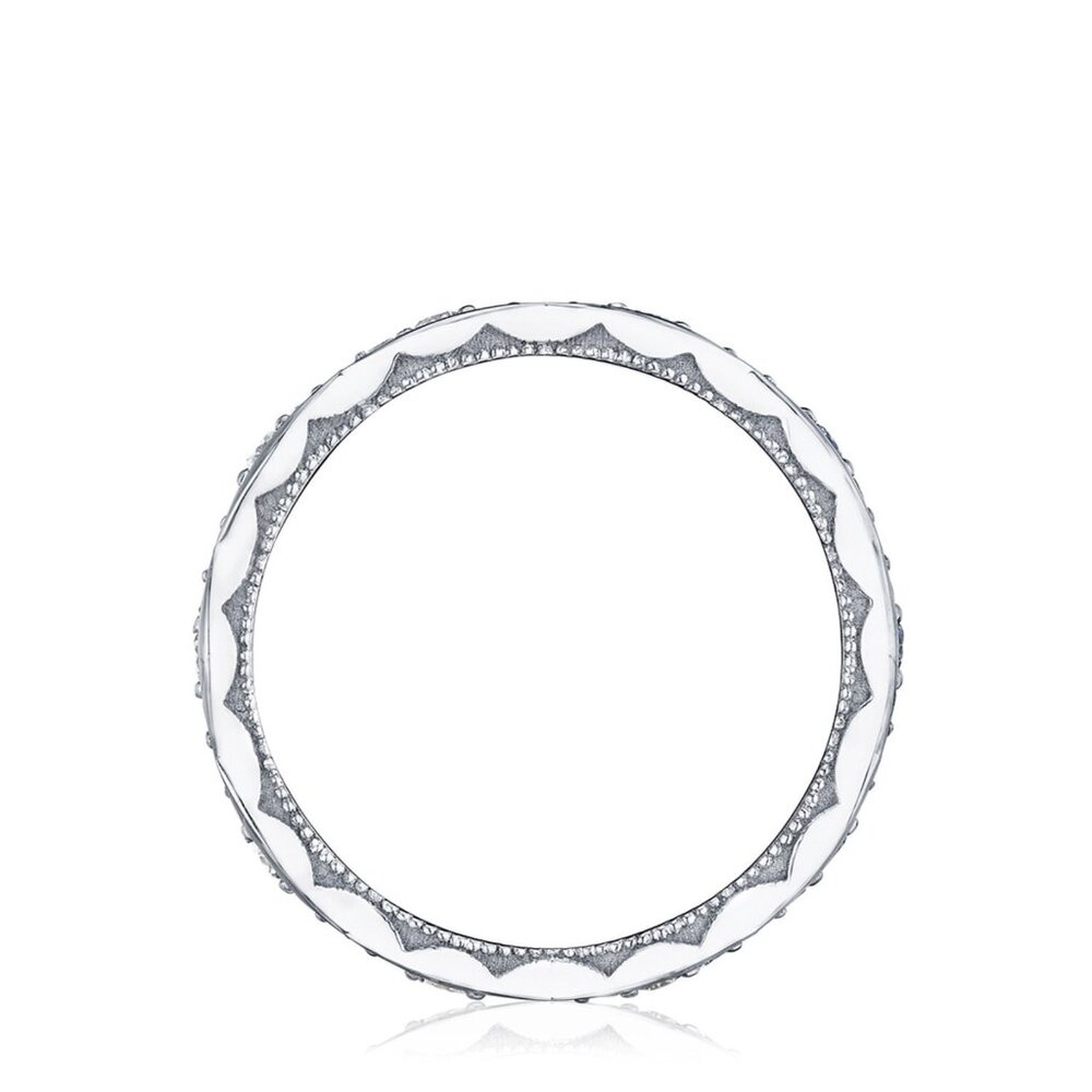 Tacori Platinum Sculpted Crescent Marquise Design Diamond Wedding Band - Picture 2 of 4